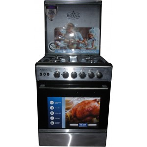 Din Gas Royal 9604 SF Κουζίνα Υγραερίου 68lt με Εστίες Υγραερίου Π60εκ. Inox