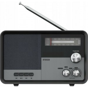 N'Oveen PR950 Φορητό Ραδιόφωνο Ρεύματος / Μπαταρίας με Bluetooth και USB Μαύρο